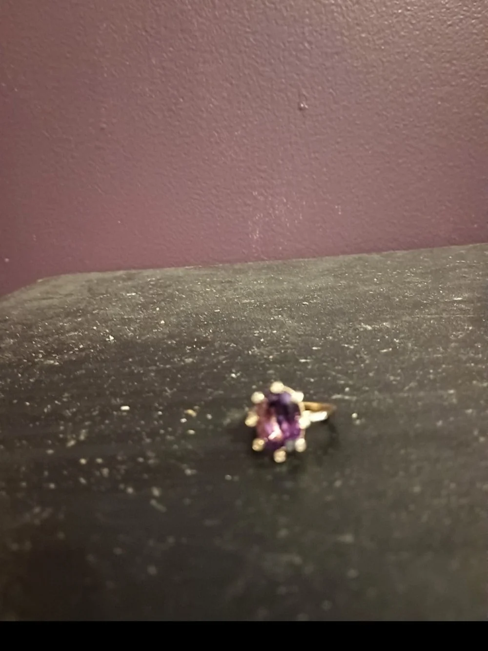 Premium Moroccan Amethyst And White Zircon Accent Sterling Silver Ring